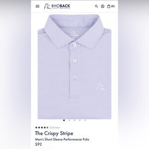 Rhoback - short sleeve polo - size L